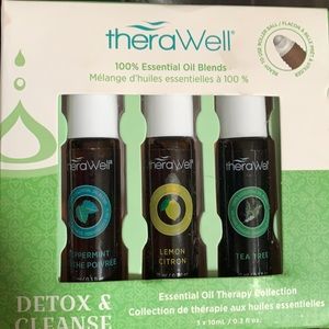 NIB Therawell 100%Pure Essential Oil Therapy Peppermint ,refresh.Lemon &Tea Tree